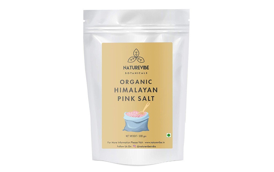 Naturevibe Botanicals Organic Himalayan Pink Salt    Pack  500 grams